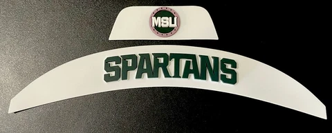 Michigan State 3D Flex Bumper Set, for a Full Size Football Helmet Cover