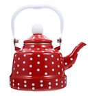 1L Stovetop Enamel Tea Kettle with Infuser and Whistle