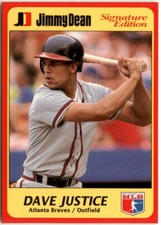 1991 Jimmy Dean #14 Dave Justice  Atlanta Braves