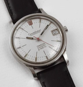 VINTAGE OMEGA CONSTELLATION ELECTRONIC CHRONOMETER F300HZ CALENDAR WITH SWISS O - Picture 1 of 14