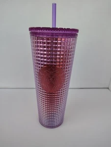  Vaso Starbucks - Púrpura con Rosa Iridiscente Caramelo Joyado Venti 24 OZ Nuevo - Imagen 1 de 7