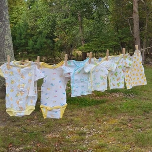 Vintage Bodysuit Bundle 6 Pieces size Newborn-6M - Picture 1 of 8