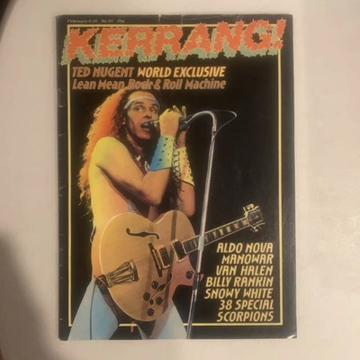 Kerrang!, Ted Nugent, Lean Mean, 2/9/83 (Ted Nugent/Aldo Nova/Manowar/Van Halen) - Image 1 of 2