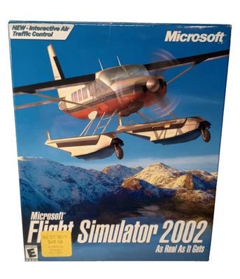 NEW Microsoft Flight Simulator 2002 For Windows/PC Big Box - SEALED RARE - Image 1 of 4
