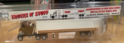 Remolque tractor Poppy State Express 1/87 N' Stuff raro camiones con furgoneta seca de 40' Foto 1 de 4