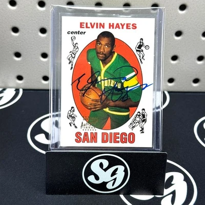 ELVIN HAYES 1996 Topps Stars #21 en tarjeta autógrafo certificado patio radiocontrol reimpresión automática Foto 1 de 2