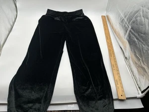 PINK Victoria's Secret Samt Hose weites Bein Strass Logo schwarz Gr. L H - Bild 1 von 10