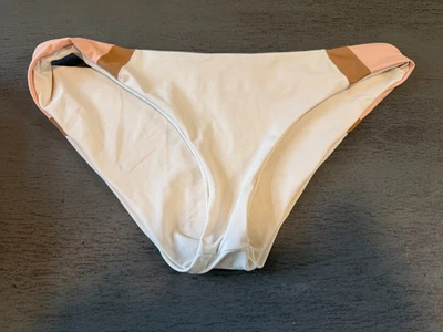 NEW white   L SPACE swimsuit bikini bottom size medium - Image 1 of 2