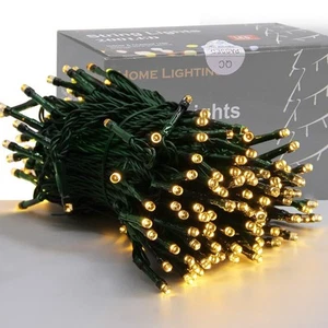 66ft Christmas Decorative Mini Lights, 200 LED Green Wire Fairy Starry String... - Picture 1 of 7