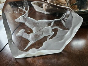 Crystal Deer Sculpture Paperweight - Bild 1 von 7