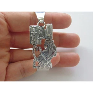 Bracciale Argento Sterling Braccialetto Egiziano Egitto Faraone Regina Nefertiti 7" - Foto 1 di 10