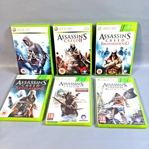 Assassin's Creed 6x Bundle Xbox 360 Games 1, 2, Brotherhood, Revelations, 3 & 4 - Picture 1 of 17