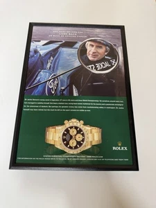 Framed Rolex Watch Formula One F1 Grand Prix Sir Jackie Stewart Magazine Advert - Picture 1 of 1