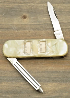 Canivete de lagosta vintage AÇO INOXIDÁVEL JAPÃO faca de mensagem mecânica incomum - Imagem 1 de 4