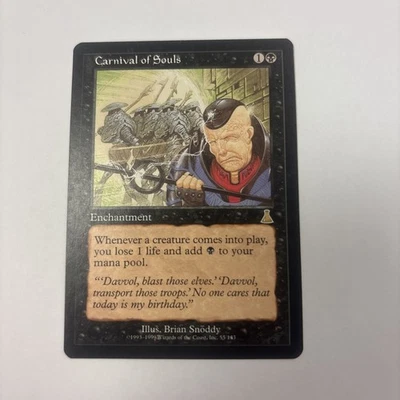 Carnival of Souls LP MTG Urza's Destiny Reserved List Enchantment Black Mana - Image 1 of 4