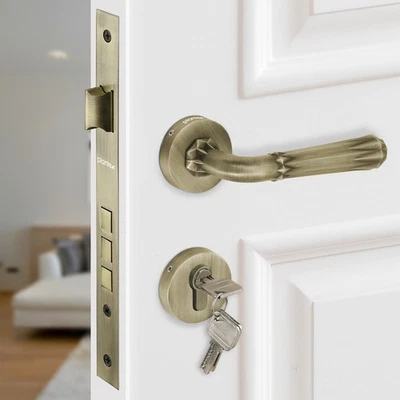 Heavy Duty Mortise Main Door Lock Set For Home Office With 3 Brass Keys - Image 1 of 4