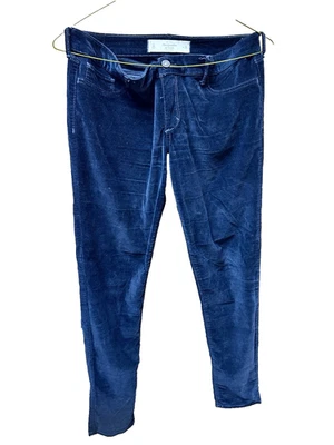 Pantalones de terciopelo Abercrombie Fitch azul marino ajustados elásticos W30 Foto 1 de 4