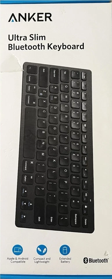 Anker: Teclado Bluetooth ultra delgado - Compatible con Apple y Android - Negro Foto 1 de 1