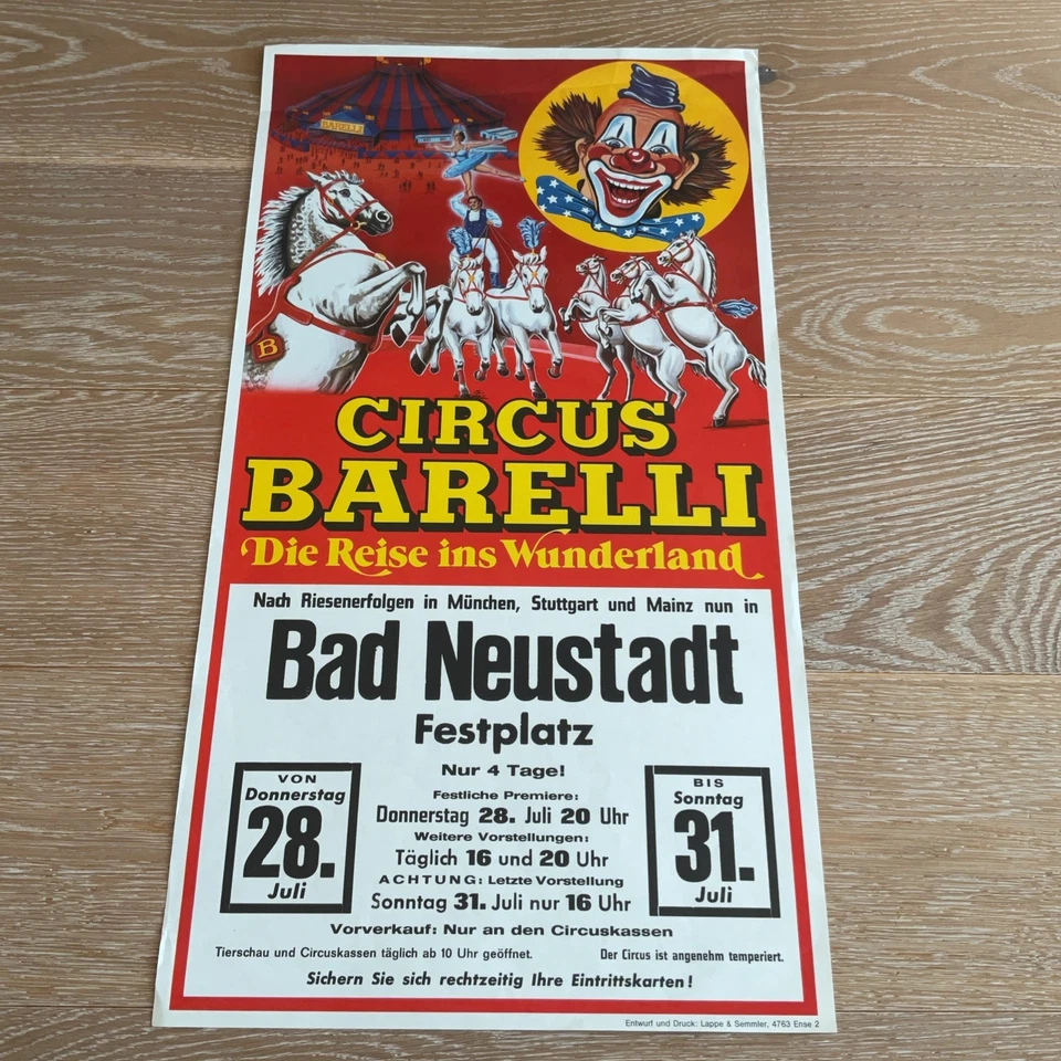 Circus Barelli,         Zirkus Circo Cirque Cirkus Sirkus Plakat Poster Affiche  - Bild 1 von 1
