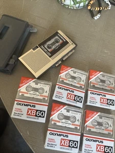 LOT 5 Olympus MICROCASSETTE XB-60 L200 Parts Only With Case Pls Read - Picture 1 of 18