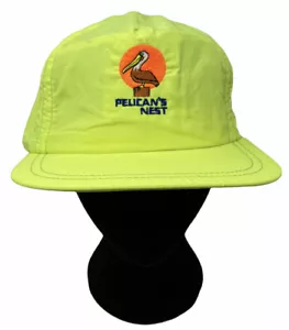 VINTAGE PELICANS NEST GOLF COURSE HAT CAP — NYLON COLORADO LEISURE BRIGHT YELLOW - Picture 1 of 9