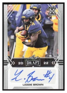 2022 Leaf Draft #BA-LB1 Leddie Brown Autographs - Picture 1 of 2