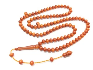 99 Darkening German Fiber Prayer Beads, Alman Dua Tesbih Namaz Dhikr Misbaha 608 - Picture 1 of 10