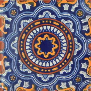 3 Sq Ft Tiles Ceramic Mexican Talavera Handmade Tile 27 PCS 4x4 - C176 - Picture 1 of 1
