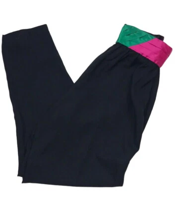 Vintage 80s Black Harem High Rise Pants by Judith Michaels Xs/small? - Image 1 of 4