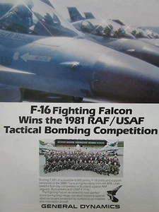 8/1981 PUB GENERAL DYNAMICS F-16 388th TACTICAL FIGHTER WING HILL AFB UTAH AD - Picture 1 of 1