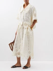 Made to order Colette broderie-anglaise linen blouse and top set - Picture 1 of 4