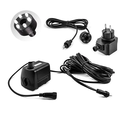 Pumpe für Springbrunnen Garten Quellstein Wasserspiel Teich mit LED Beleuchtung - Bild 1 von 4