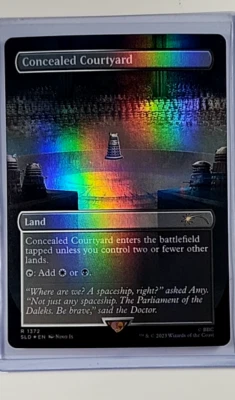 MTG Magic the Gathering Secret Lair Borderless Foil Concealed Courtyard Dalek - Image 1 of 2