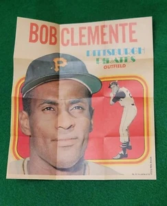 1970 Topps Poster #21 of 24 Roberto Bob Clemente PITTSBURGH PIRATES - Excellent - Picture 1 of 12