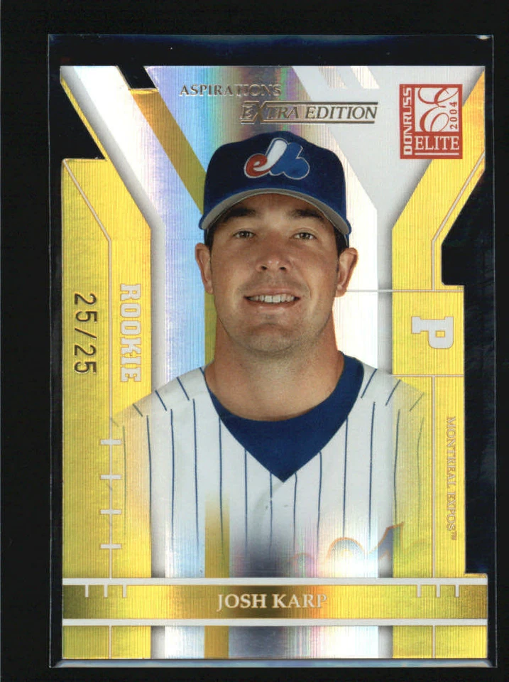 JOSH KARP 2004 DONRUSS ELITE EXTRA GOLD ASPIRATIONS DIE-CUT ROOKIE #25/25 AG3951 - Image 1 of 1