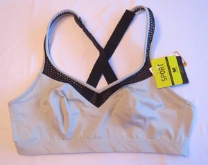 Sujetador deportivo WACOAL 38 A/B sin cables espalda deportiva gris negro 852214 $55 - Imagen 1 de 3
