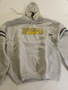 Vintage Wesleyan Wolves Hoodie 2002 Nos Salesman sample Size Large Rare with tag - Picture 1 of 12