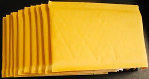 #000 4x8 Kraft Paper Bubble Padded Envelopes Mailers Shipping  (Lot of 10) - Picture 1 of 2