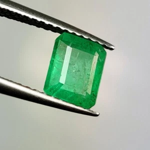1.15 CT - Natural Zambian Emerald Octagon Shape Good Luster Green Gem - 5178 - Picture 1 of 2