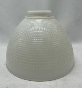 Antique Waffle Milk Glass 8” Diameter Floor Torchiere Lamp Shade 2.25” Waffle - Picture 1 of 7