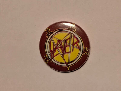 Bouton de musique hardrock Slayer band vintage SMALL BUTTON - Photo 1/2