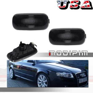 For Audi A4 B6 B8 B7 A6 S6 C7 2002-2013 Smoke Side Marker Light Housing Set of 2 - Picture 1 of 8