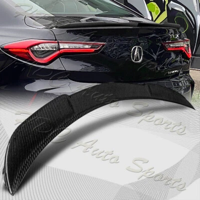 Alerón de tapa de maletero de fibra de carbono real estilo Acura TLX 2021-2025 Foto 1 de 4
