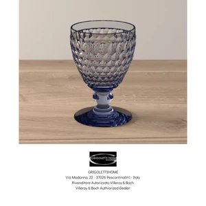 Villeroy & Boch - Boston Coloured - Set Of 8 White Wine Glasses - Blue Color - Picture 1 of 3