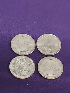 2012 P&D Hawaii Volcano and 2017 P&D Ozark River Quarters Uncirculated from roll - Bild 1 von 4