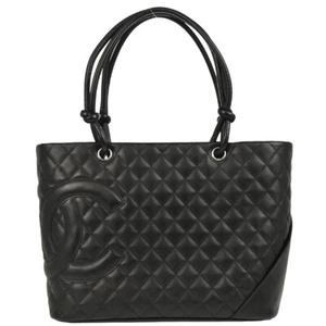Chanel Black Calfskin Cambon Ligne Tote Handbag 185624 - Picture 1 of 11