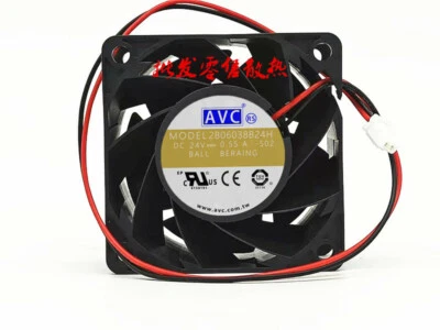 AVC 2B06038B24H 6038 6CM DC24V 0.55A high air volume inverter cooling fan - Image 1 of 4