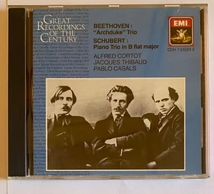 Beethoven / Shubert : Trios Cortot / Thibaud / Casals - Like New - Import - Rare - Imagen 1 de 2