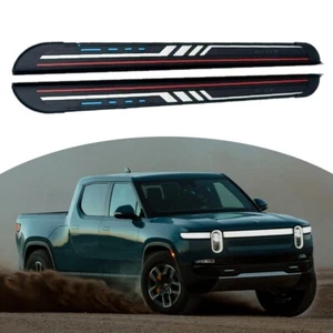 2Pcs Fixed Running Board Nerf Bar Side Step Fits for Rivian R1T 2021-2024 - Imagen 1 de 6