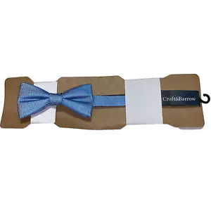 Blue Bow Tie Prom NEW Pretied Croft And Barrow Adjustable Textured Pre Tied nwt - Picture 1 of 16